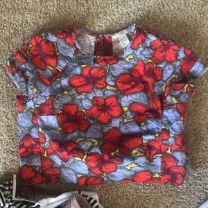 H&M size 6 flower crop top